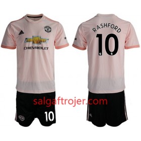 Manchester United Fodboldtrøjer Rashford 10 Børn Udebanesæt 2018/19 Kort ærmer